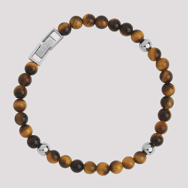 Atlas Men's 10mm Beaded Tiger's Eye Bracelet