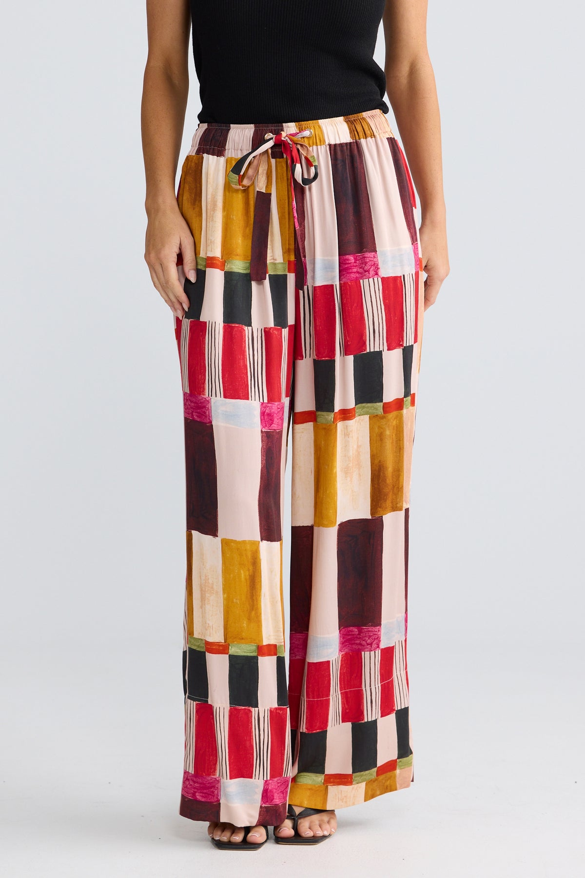 Astrid Summer Pant Painterly Geo