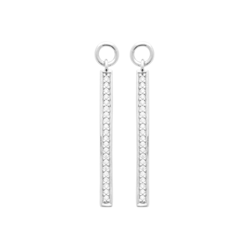 Sterling Silver Claw Channel Drop earrings