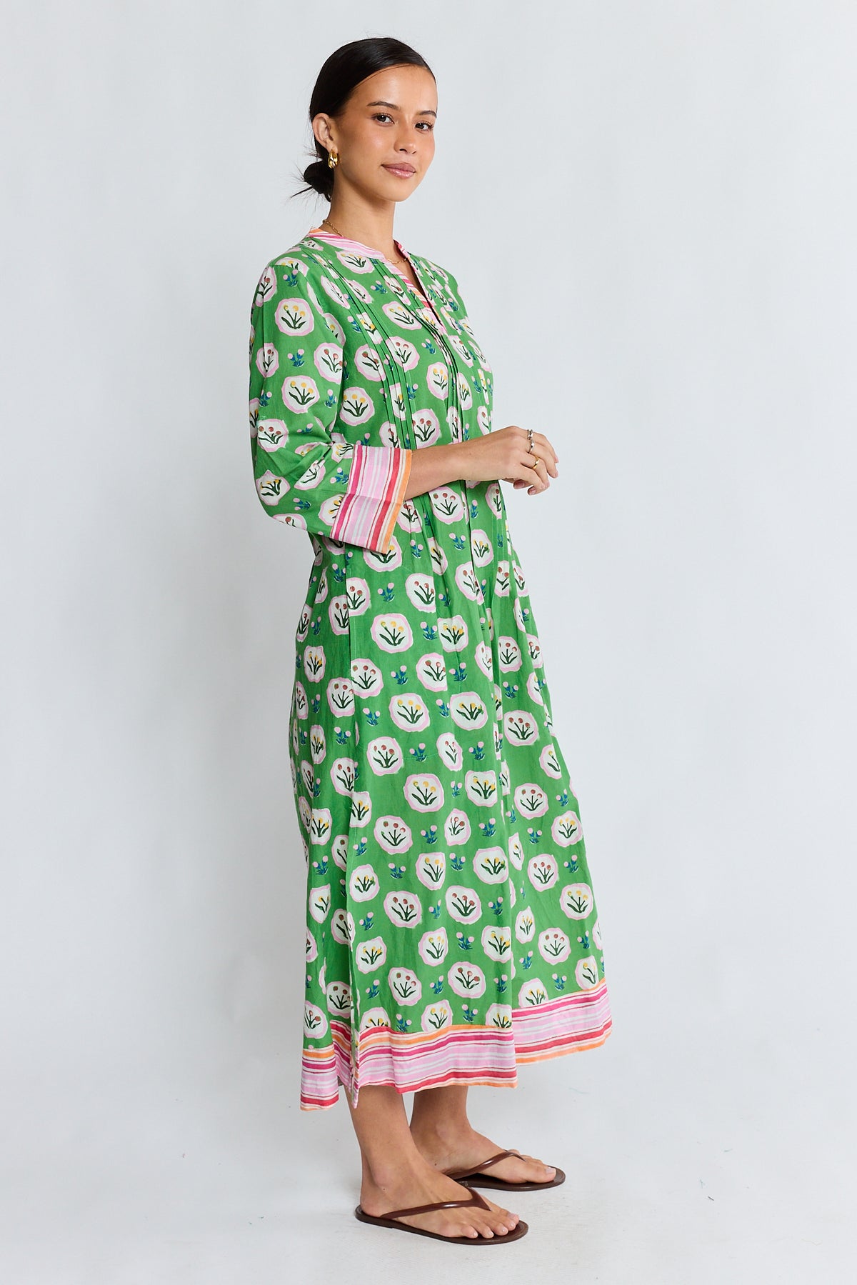 Lula Life Beth Midi Dress Fern