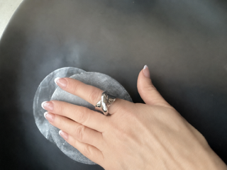 Sterling Silver Crossover Wide Ring