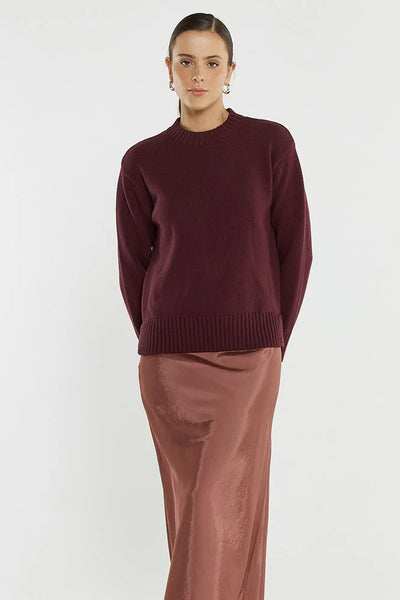 Ivy Cotton Knit Burgundy