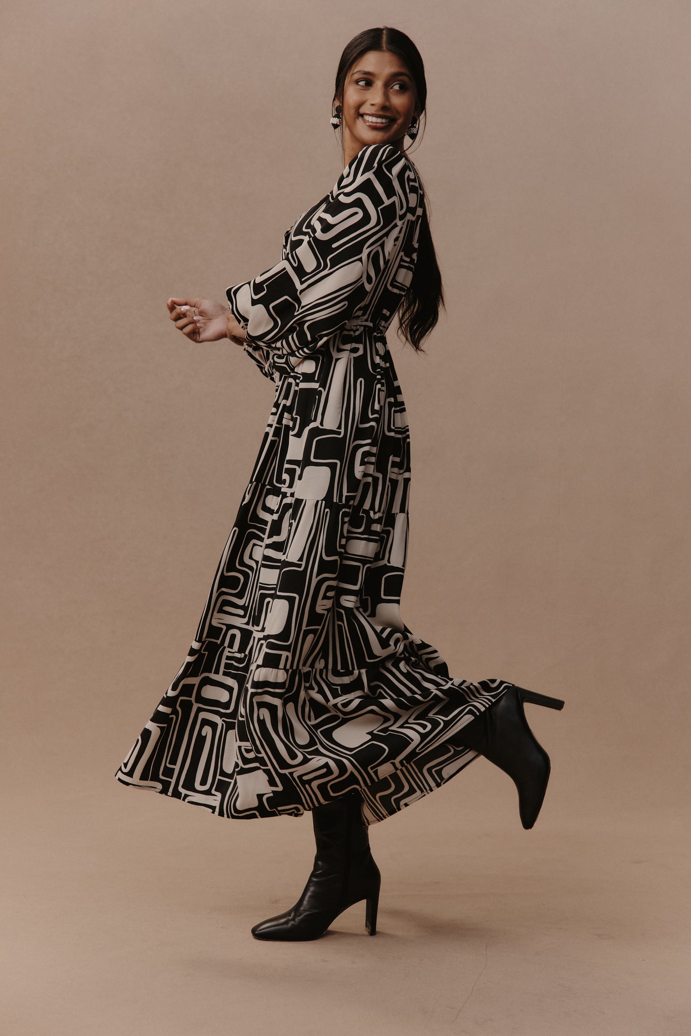 Elsie maxi Dress Geo