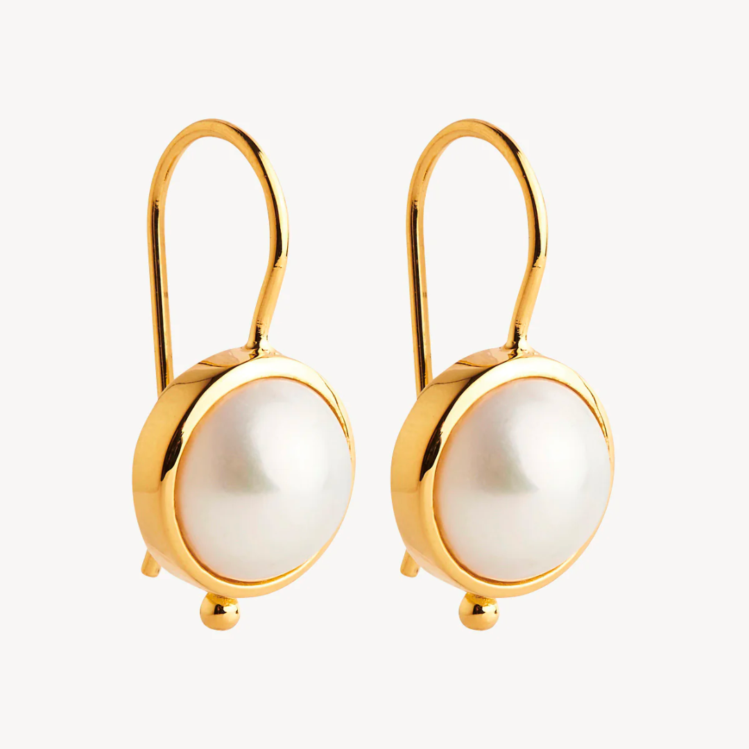 Najo Garland Yellow Gold Pearl Earring