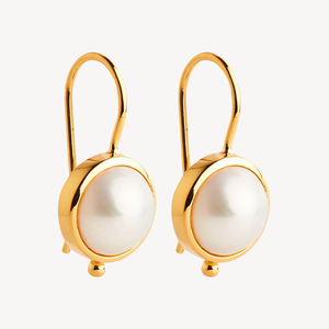 Garland Yellow Gold Pearl Earring