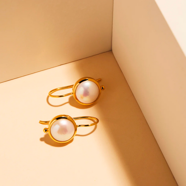 Najo Garland Yellow Gold Pearl Earring