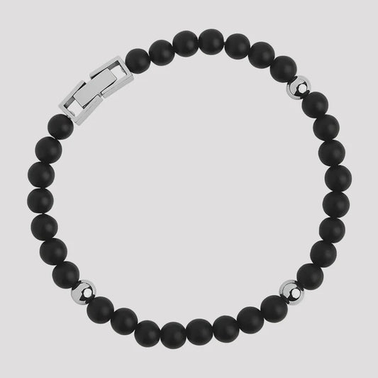 Atlas Men's 6mm Beaded Black Onyx Bl