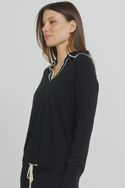 Makenna Polo Sweater Black