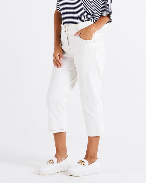 Alessi Crop Jean White