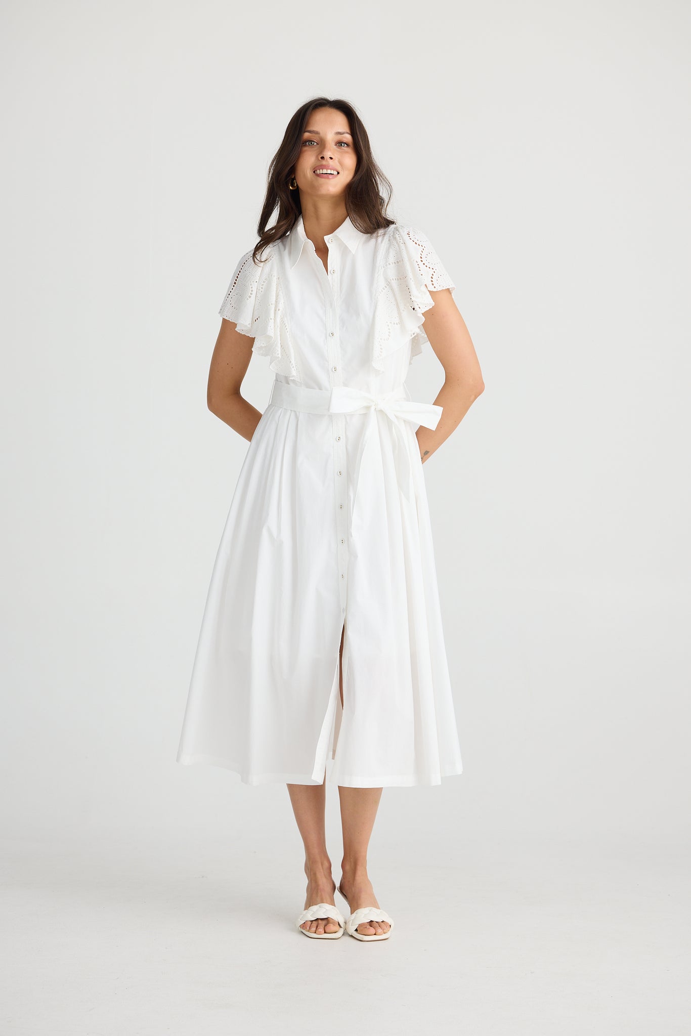 Marigold Dress White