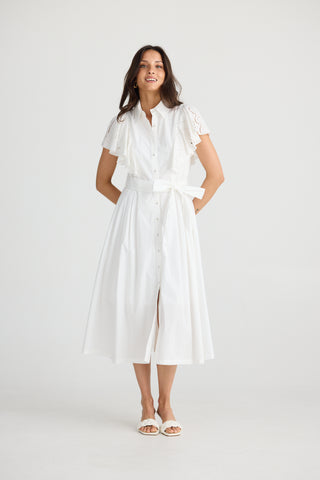 Marigold Dress White