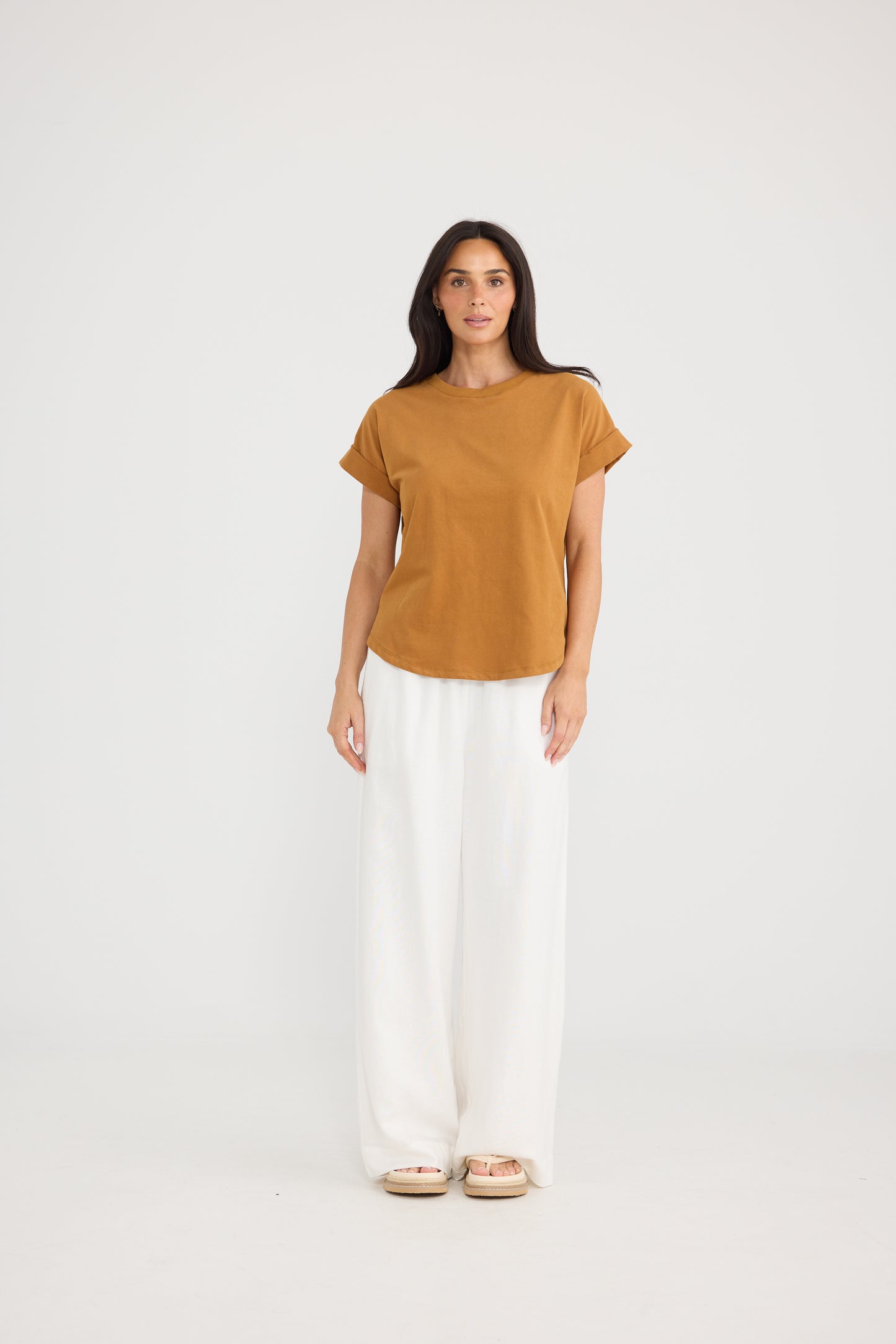 Sandra Summer Cotton Tee Taupe
