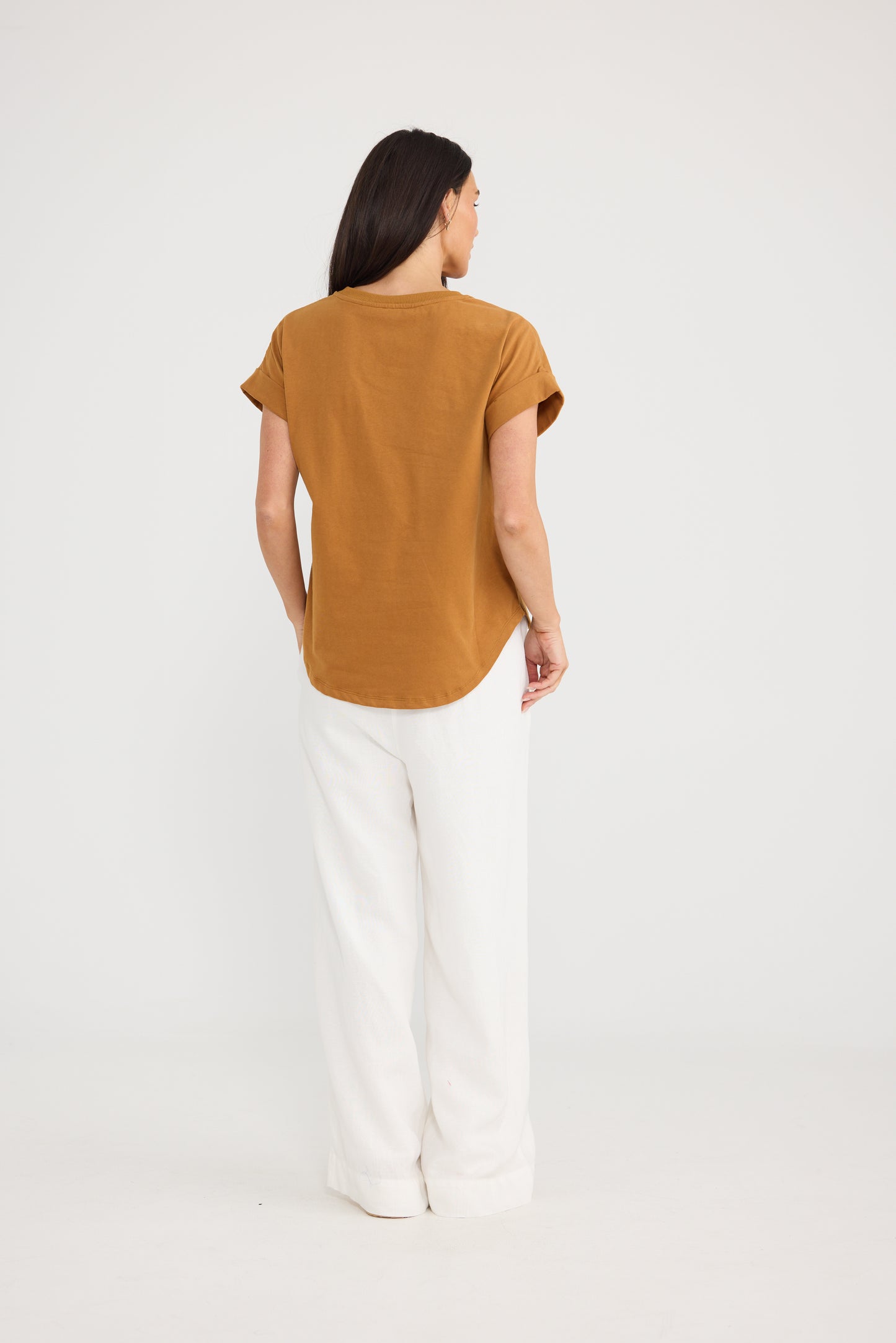 Sandra Summer Cotton Tee Taupe