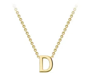 9K Yellow Gold Mini Initial Necklace 38+5cm