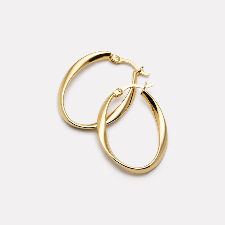 Cinta Hoop Gold Plated on Sterling Silver