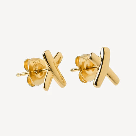 Kiss Stud Earring Gold