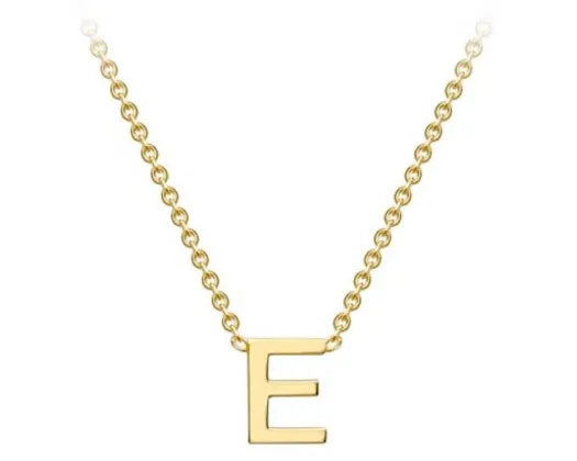 9K Yellow Gold Mini Initial Necklace 38+5cm