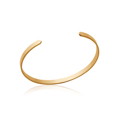 18ct yellow Gold Plated Flat Bangle