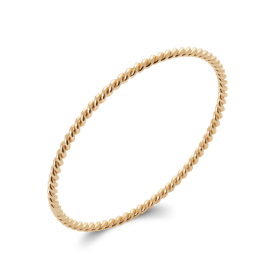 18CT Yellow Gold Plated Twisted Bangle