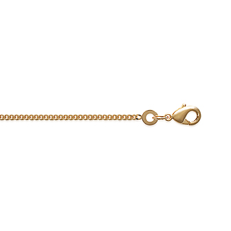 18ct Yellow Gold Plated Curb Chain 50cm (1.6mm) Necklace