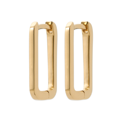 18ct Yellow Gold Plated Small Rectangle Earrings