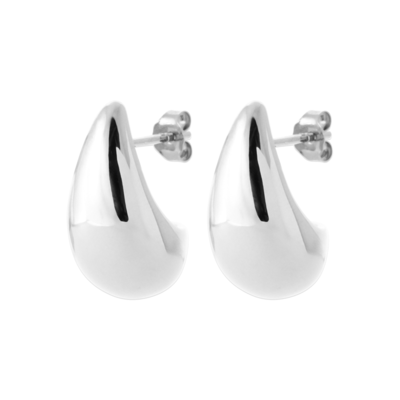 Sterling Silver Bubble Tear Drop Studs
