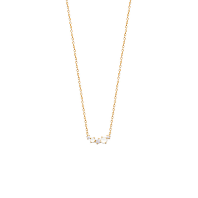 18ct  Yellow Gold Plated Cubic Zirconia 45CM Necklace