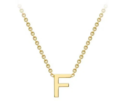 9K Yellow Gold Mini Initial Necklace 38+5cm