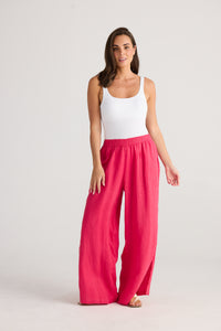 Raspberry gauze Fly Away Pant