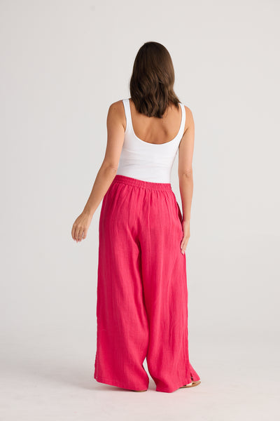 Raspberry gauze Fly Away Pant