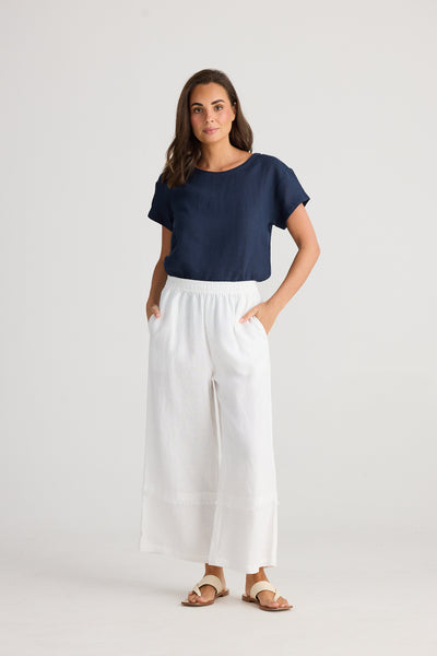 Sailor Linen Ladies Pant White