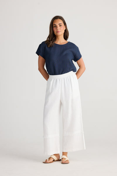Sailor Linen Ladies Pant White