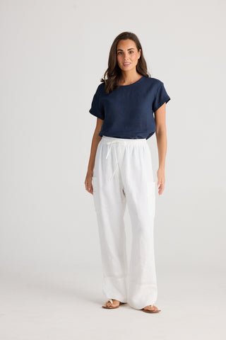 Sailor Linen Ladies Pant White