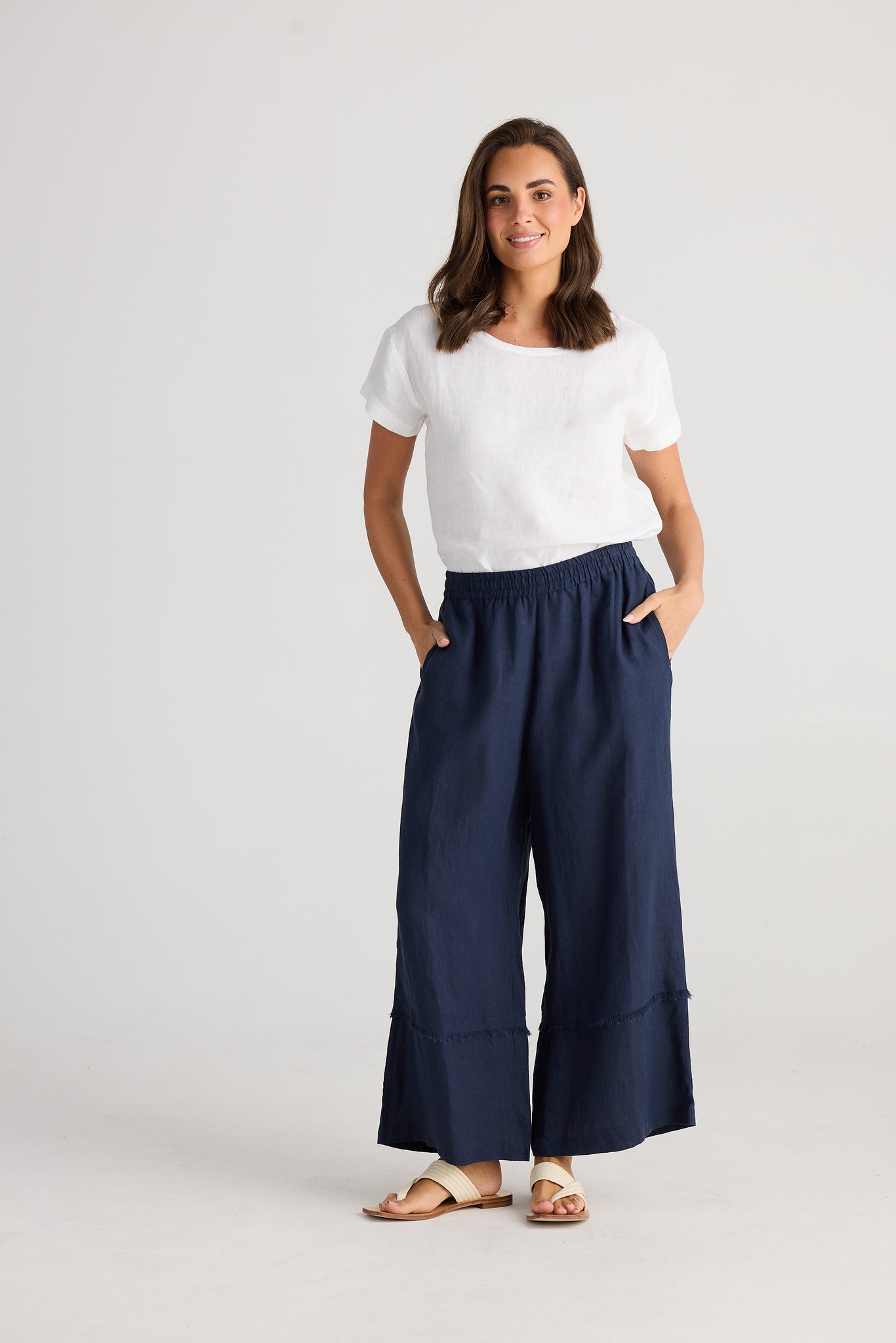 Sailor Linen Pant Navy