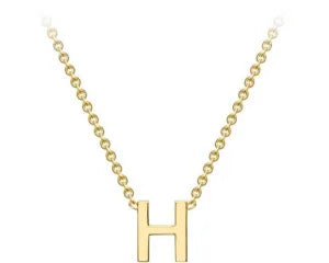 9K Yellow Gold Mini Initial Necklace 38+5cm