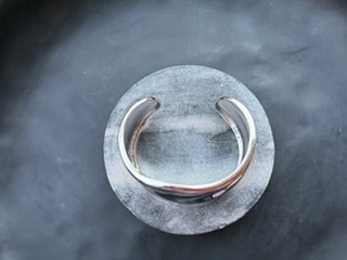 Sterling Silver Wide Wave Cuff