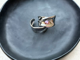 Sterling Silver Wide Wave Cuff