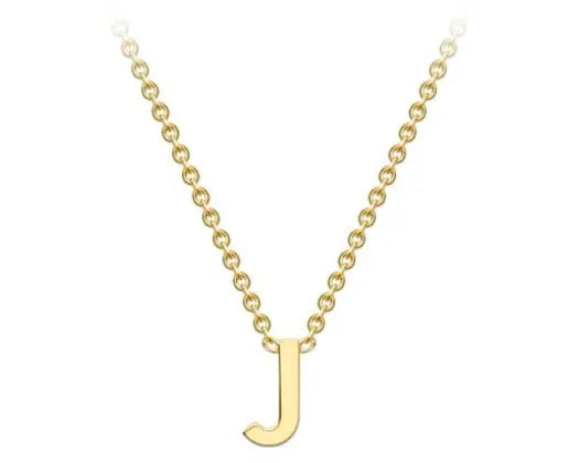 9K Yellow Gold Mini Initial Necklace 38+5cm