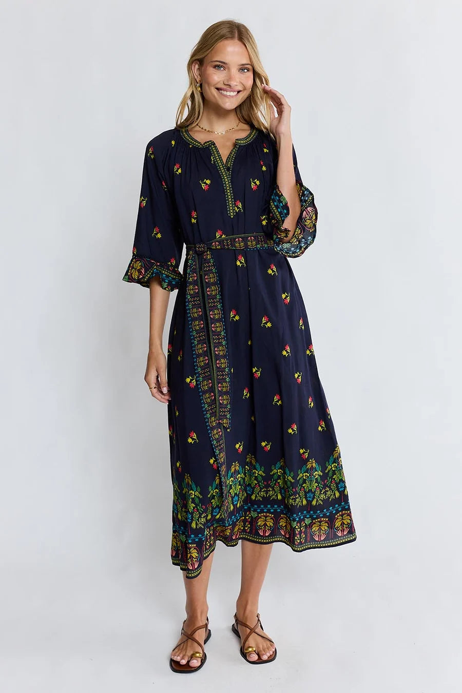 Emma Midi Dress Ebony