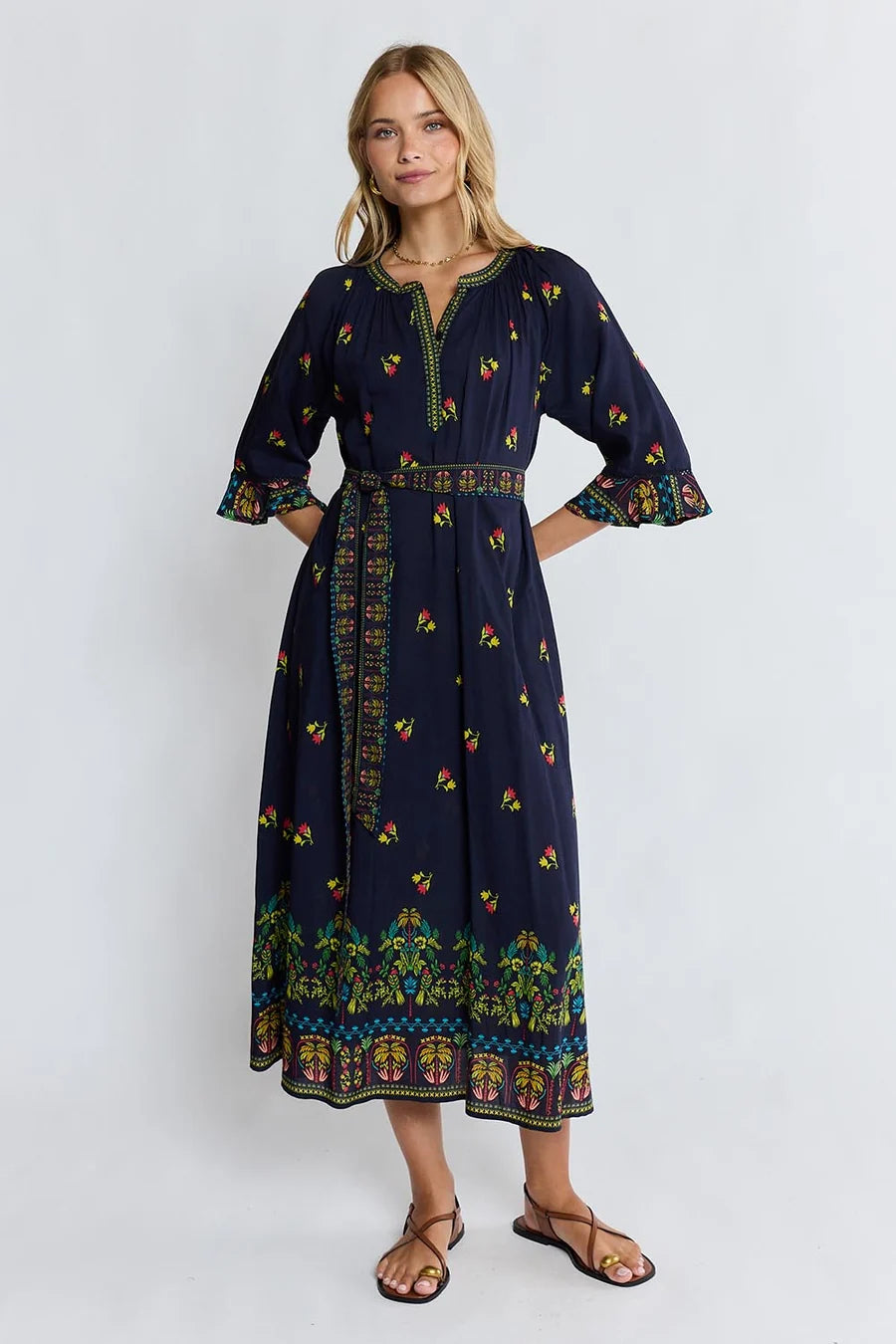 Emma Midi Dress Ebony