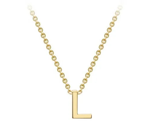 9K Yellow Gold Mini Initial Necklace 38+5cm