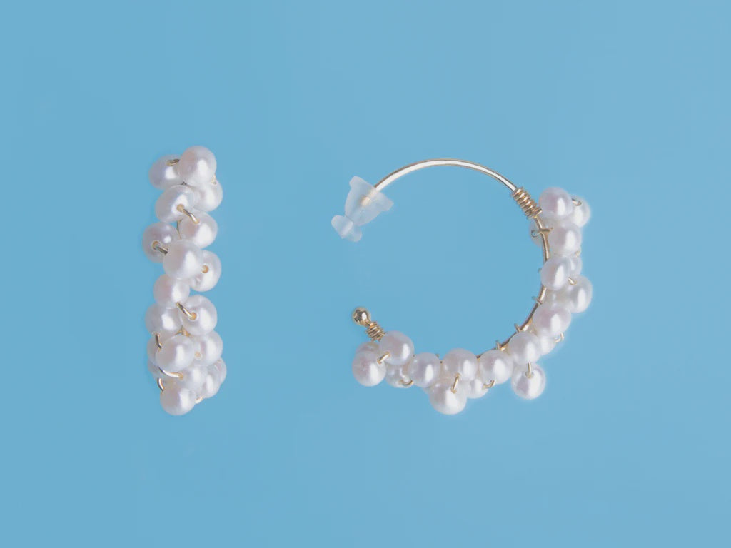 Zara Pearl Hoop
