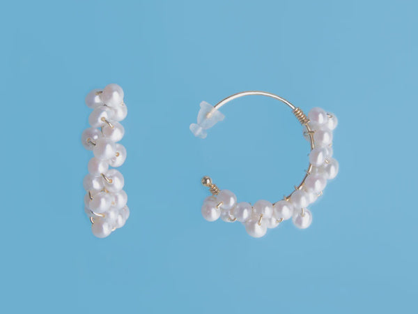 Zara Pearl Hoop