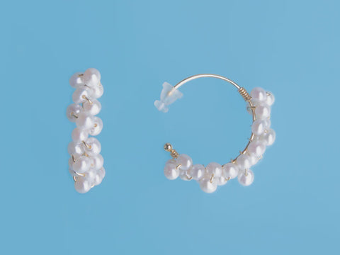 Zara Pearl Hoop