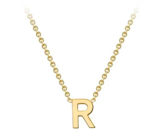 9K Yellow Gold Mini Initial Necklace 38+5cm