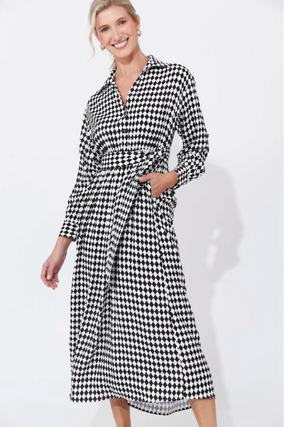 Casablanca Dress White/Kohl