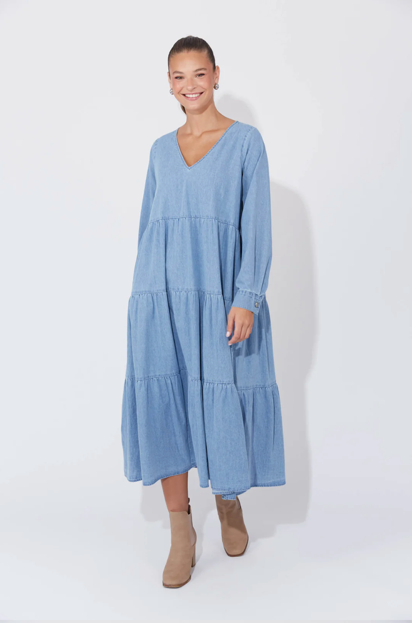 Austin Denim Maxi Dress