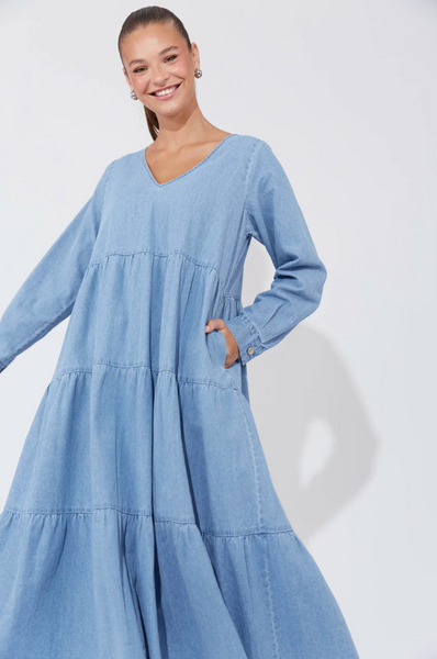 Austin Denim Maxi Dress