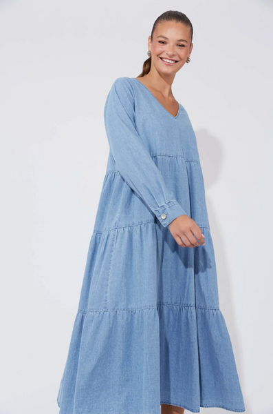 Austin Denim Maxi Dress