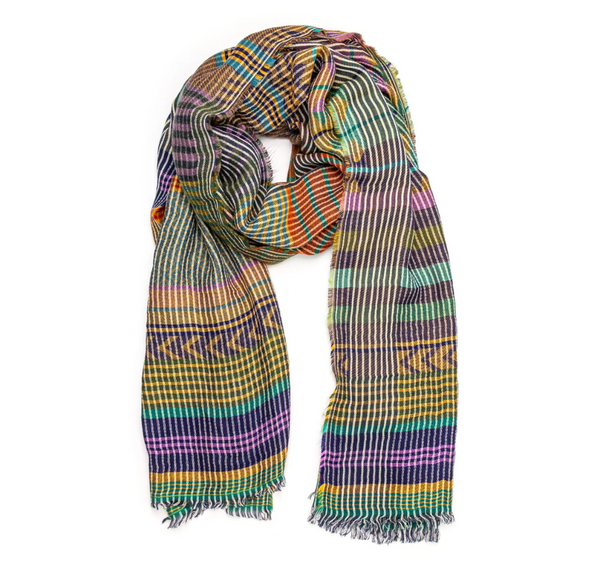 Isabel Scarf- Mixed Colourful Checks